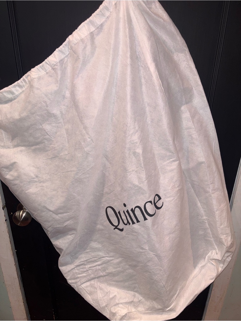 Quince Extra Large White Drawstring Storage Dust Bag 34x24